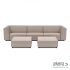 Chill loungeset 6-zits + 2 hockers Light Taupe