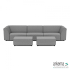 Chill loungeset 6-zits + 2 hockers small Steel
