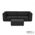 Chill loungeset 3-zits + hocker small Anthracite