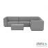 Chill loungeset 6-zits hoek + hocker small (rechts) Steel