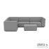 Chill loungeset 6-zits hoek + hocker small (links) Steel