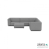 Chill loungeset 8-zits hoek + hocker small (rechts) Steel