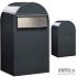 Grande B 7016 i RAL 7016 donkergrijs + RVS klep