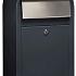Grande S 7016 i RAL 7016 donkergrijs + RVS klep