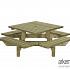 Picknicktafel vierkant, 195x195cm