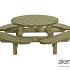 Picknicktafel rond, 210cm