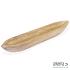 Boat-shaped teak bowl