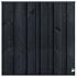 Tuinscherm grenen zwart gespoten, 11-planks Rosenheim 180 x 180 cm  Planken: 1.8x20.0cm / 11 stuks  Boven- en onderlat: 2.8x3.6cm, rvs geschroefd