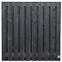 Tuinscherm Stuttgart, zwart gespoten vuren, RVS-geschroefd, 21-planks (19+2) 180 x 180 cm