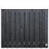 Tuinscherm Stuttgart, zwart gespoten vuren, RVS-geschroefd, 21-planks (19+2) 180 x 150 cm