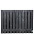 Tuinscherm Stuttgart, zwart gespoten vuren, RVS-geschroefd, 21-planks (19+2) 180 x 130 cm