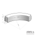 Trottoirband 13/15x20 bocht R=6 uitwendig