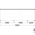 Aanbouwveranda Modena 9050x3000x2700mm (bxdxh) rechts