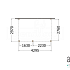 Aanbouwveranda Modena 4300x3000x2700mm (bxdxh) links