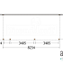 Aanbouwveranda Modena 8250x3650x2700mm (bxdxh) links