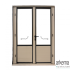 Euro Serre dubbele draaideur 134x163cm
