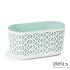 Endersen bloempot Parijs H 20,5 cm Babyblauw/wit 40x19,5x20,5