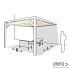 Nesling pergola ALU WIT 