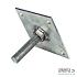 Betonpoer hoogteverstelling M16 RVS plaat met draadstang 3mm dik