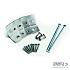 Beton bevestigingsset antraciet gecoat tbv 10x10cm betonpaal torx-schroeven
