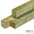 Grenen pergolapaal 6.8x6.8x400cm geïmpregneerd geschaafd 4rh