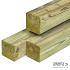 Grenen pergolapaal 8.8x8.8x270cm geïmpregneerd geschaafd 4rh