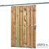 Tuindeur schuifsysteem 15 planks Grenen geïmpregneerd H195x130cm
