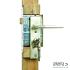 *Tuindeuraccessoires voor solide deur Eindplank geïmp. 180cm + inbouwslotset alu plank: 1.7x8.5x180cm + inbouwslotset alu