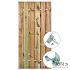 Tuindeur Privacy grenen geïmpregneerd 90x195cm | RVS inbouwslotset SKG* plank: 1.6x14.0cm / 9 stuks + 1.4x9.0cm / 2 stuks
