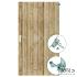 Tuindeur geïmpregneerd (rechtsdraaiend) Schoorl 200x100cm met rvs inbouwslotset Plank: 1.8x14.5cm / 8 + 8 stuks verticaal