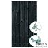 120cm zilver Privacy deur met rvs slot 120x195