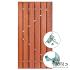Tuindeur Privacy hardhout 100x195cm | RVS inbouwslotset SKG* plank: 1.4x14.0cm / 11 stuks + 1.4x9.0cm / 2 stuks