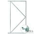 *IJzeren deurframeset compleet H155xB120cm IJzeren deurframe + 3 ogen + 3 duimen + luxe inbouwslotset rvs