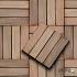 Tuintegel hardhout Siantar 30x30cm recht lamellen: 1.2x6.8cm / rvs geschroefd