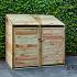 Containerberging geimpregneerd Dubbel B140xD85xH135cm Houtdikte: 12mm