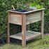 Moestuintafel met opbergplank en 6 plastic bakken L85xB60xH82cm