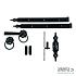 Hengen Blackline set - 2x 60cm hang+sluit+ijzerwaren
