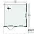 Blokhut - Tuinhuis - Home Office 44mm Inge Prijs exclusief dakbedekking - dient apart besteld te worden