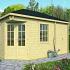 Blokhut - Tuinhuis - Home Office 44mm Agnes met aanbouw Prijs exclusief dakbedekking - dient apart besteld te worden