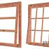 Douglas raam incl. 2 soorten roedes Uitzetraam B902xH1302mm sponningmaat