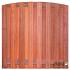 Tuinscherm hardhout kunstmatig gedroogd, 17-planks (15 + 2) Kampen 180 x 180 cm toog
