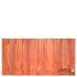 Tuinscherm hardhout kunstmatig gedroogd, 21-planks (19 + 2) Dronten 180 x 90 cm Planken: 1.4x14.0cm / 19 stuks 2 tussenregels van 1.4x14.0cm, rvs geschroefd houtsoort: Keruing