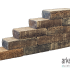PILESTONE LINE WALNUT 40X15X10CM