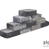 TUMBELWALL GETR. 30X20X10CM MATTERHORN
