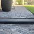 Traptrede 60x30x15 cm indus black kleurecht met facet