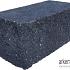 Splitrock hoekstuk 29x13x11 cm antraciet geknipte kopse kant