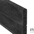 Berton©-motiefplaat smal antraciet gecoat H26 x D3,5 x L184 cm blokhutprofiel