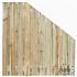 Tuinscherm Enschede verloop, groen geïmpregneerd grenen, RVS-geschroefd, 21-planks (19+2) 180 x 180/90 cm