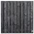 Tuinscherm Marlies, zwart geïmpregneerd douglas, RVS-geschroefd, 21-planks (19+2) 180 x 180 cm