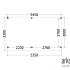 Buitenverblijf Casa 5450x3300x2600mm (bxdxh)